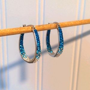 Inside Out Swarovski Crystal Hoops *NWOT*